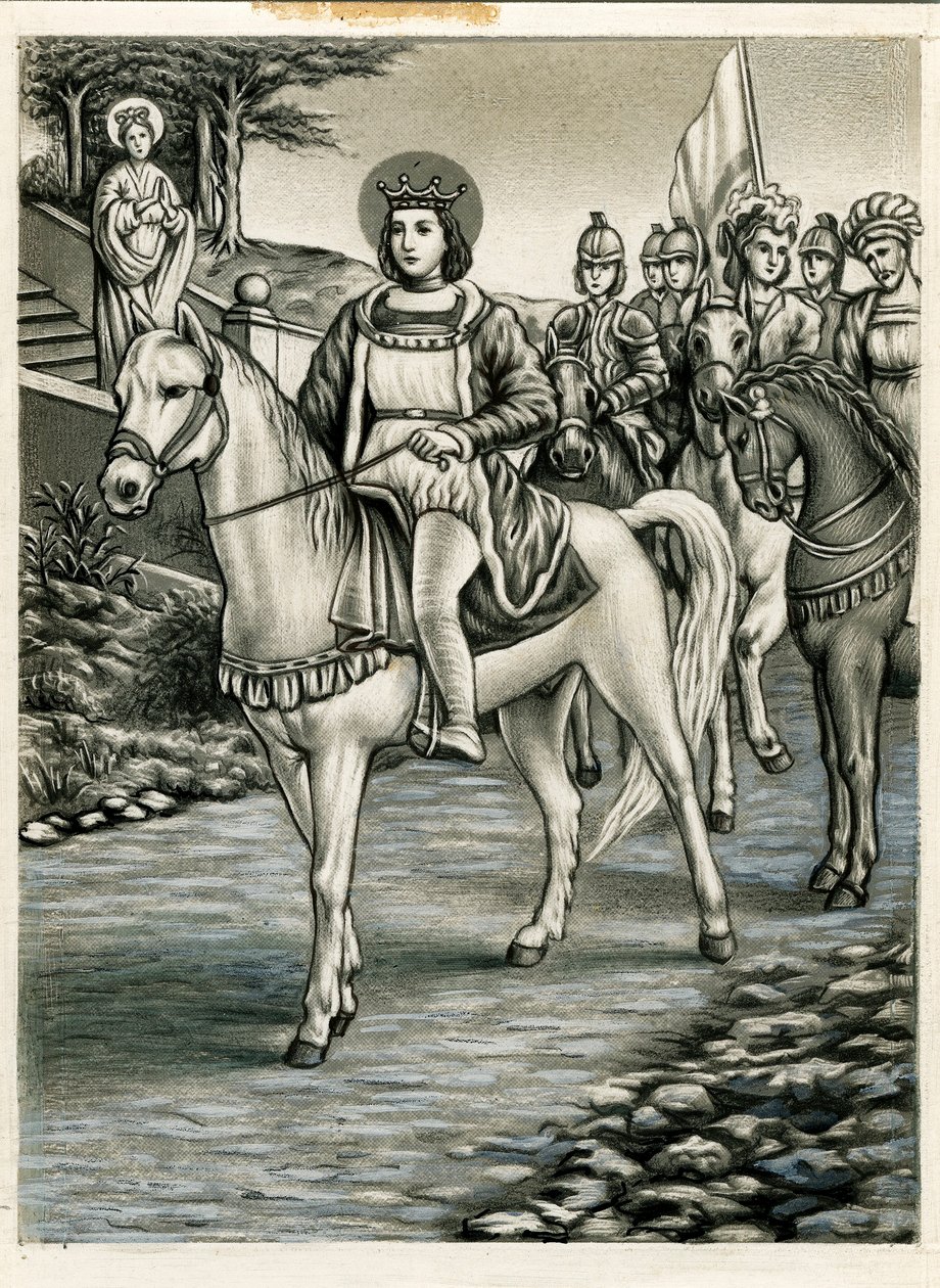 Image pieuse : Le roi Saint Louis pendant la croisade - Anonymous Anonymous