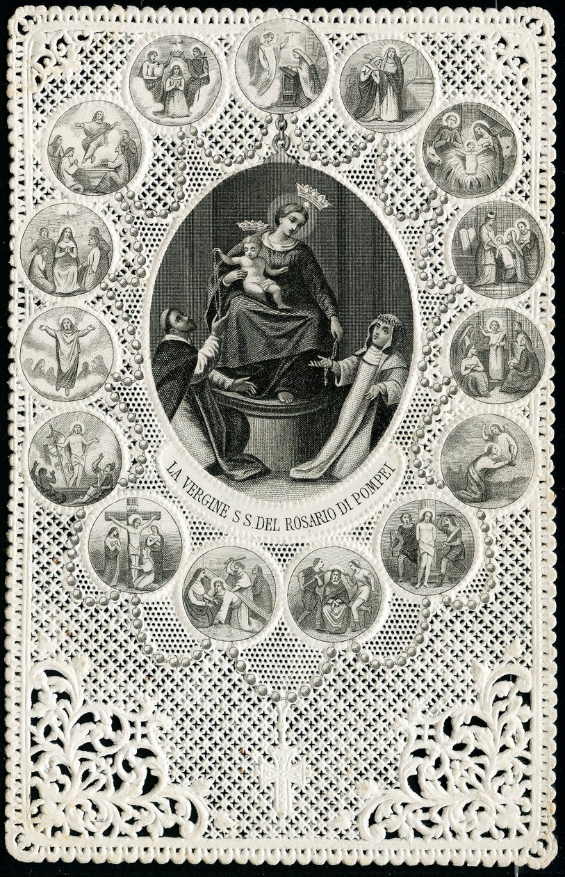 Image pieuse : Notre-Dame du Rosaire de Pompéi (gravure) - Anonymous Anonymous