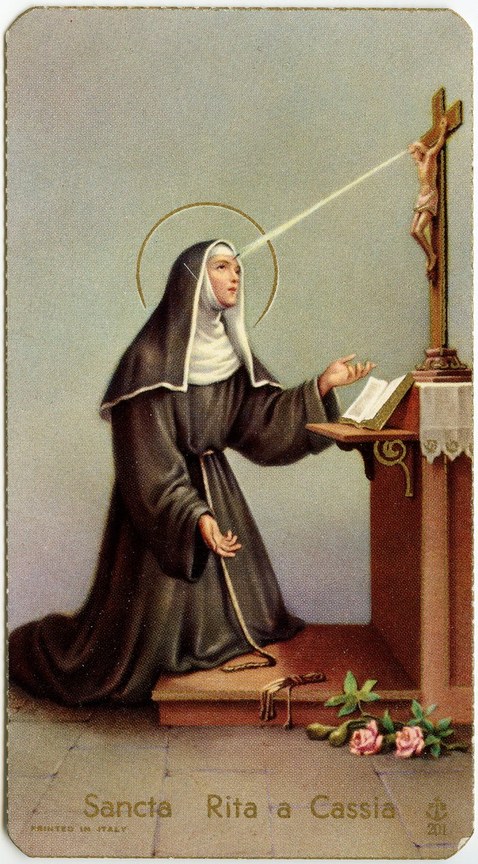 Image pieuse : Rita de Cascia pendant sa stigmatisation partielle - Anonymous Anonymous