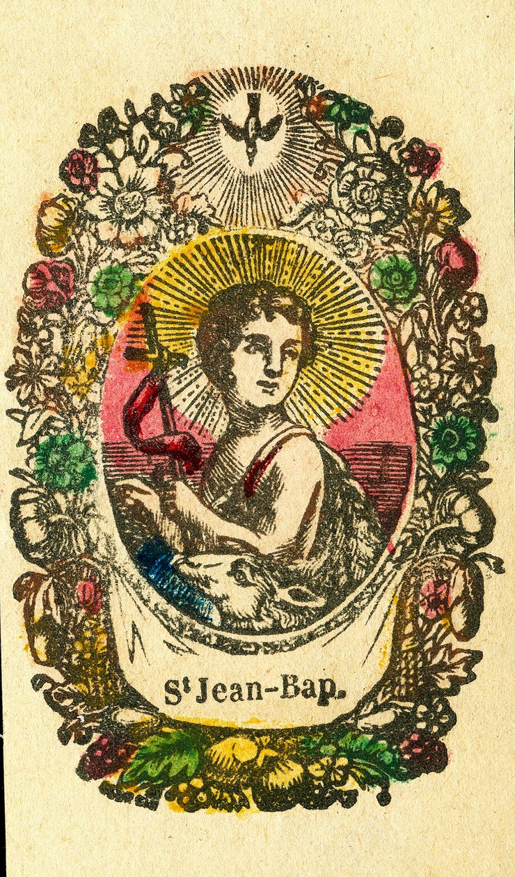 Image pieuse : Saint Jean-Baptiste (impression d