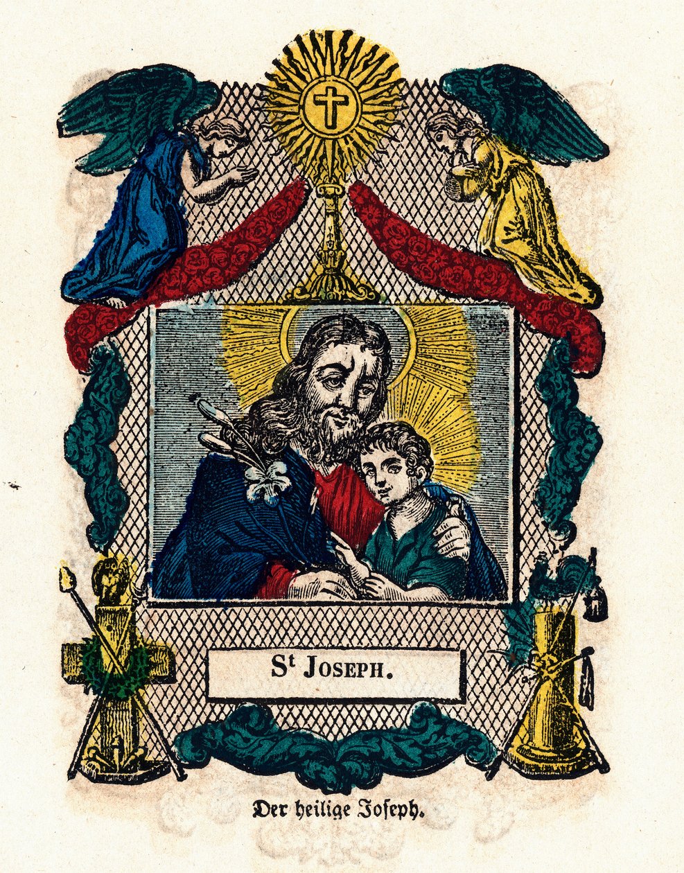 Image pieuse : Saint Joseph. Gravure du 19ème siècle Collection privée - Anonymous Anonymous