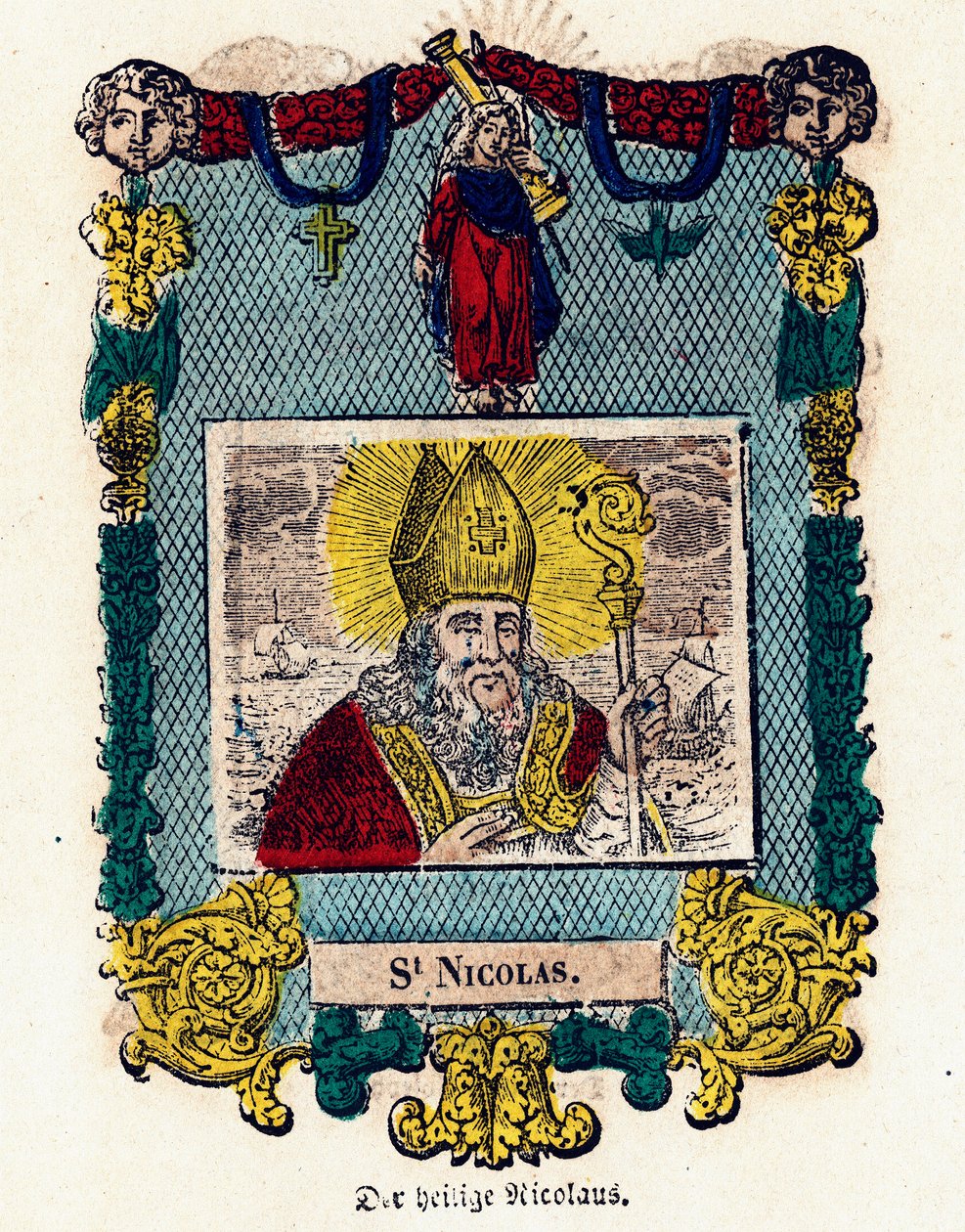 Image pieuse : Saint Nicolas. Gravure du 19e siècle Collection privée - Anonymous Anonymous