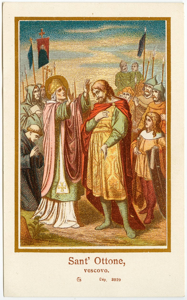 Image pieuse : Saint Othon I Évêque de Bamberg (gravure) - Anonymous Anonymous