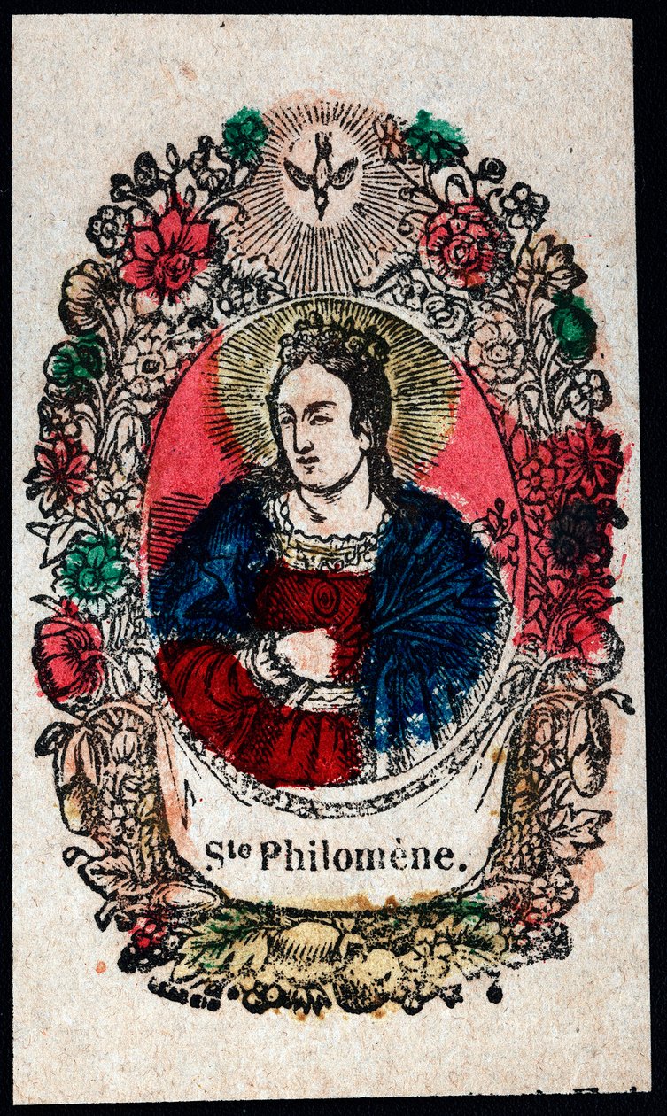 Image pieuse : Sainte Philomène. Gravure du 19e siècle Collection privée - Anonymous Anonymous