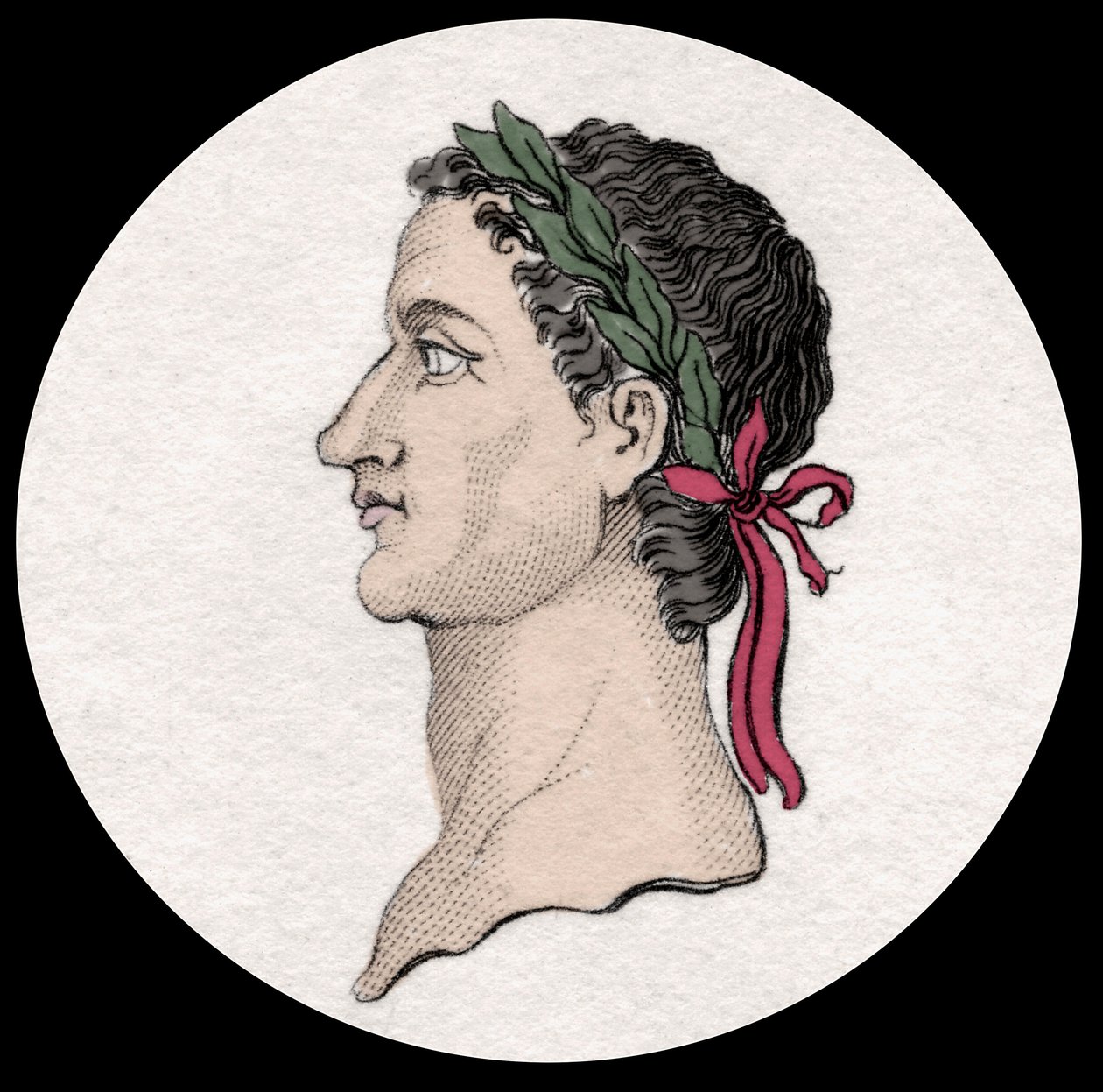 Portrait de Caius Caesar Germanicus dit Caligula (12-41), empereur romain. Gravure du 19e siècle. Milanais - Anonymous Anonymous