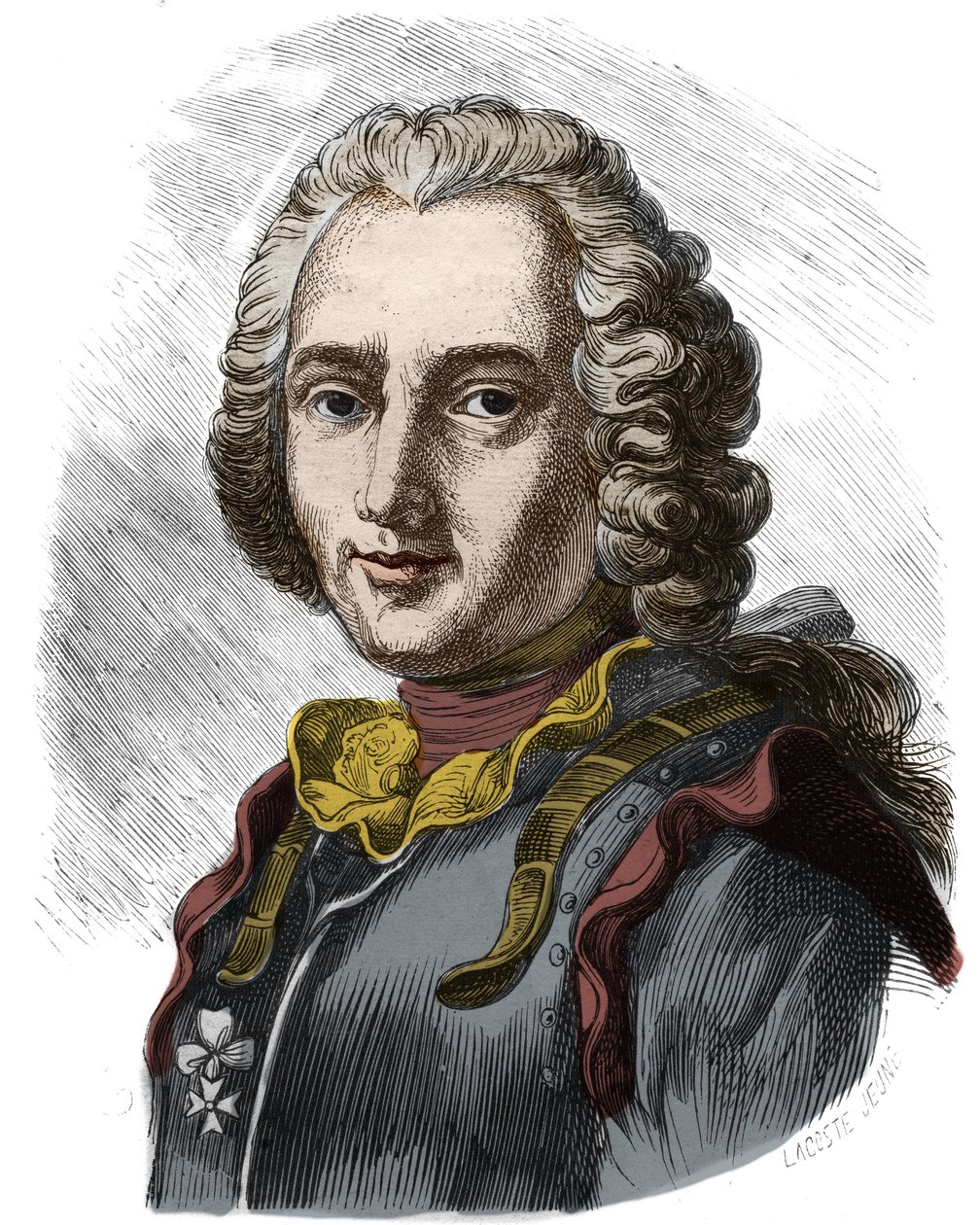 Portrait de Claude, chevalier puis comte de Forbin (1656 - 1733), marin français. Gravure du XIXe siècle. Collection privée. - Anonymous Anonymous