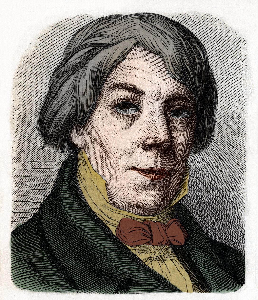 Portrait de Franz Xaver Peter Joseph Schnyder von Wartensee, compositeur et pédagogue suisse (1786-1868). Gravure de 1855. - Anonymous Anonymous