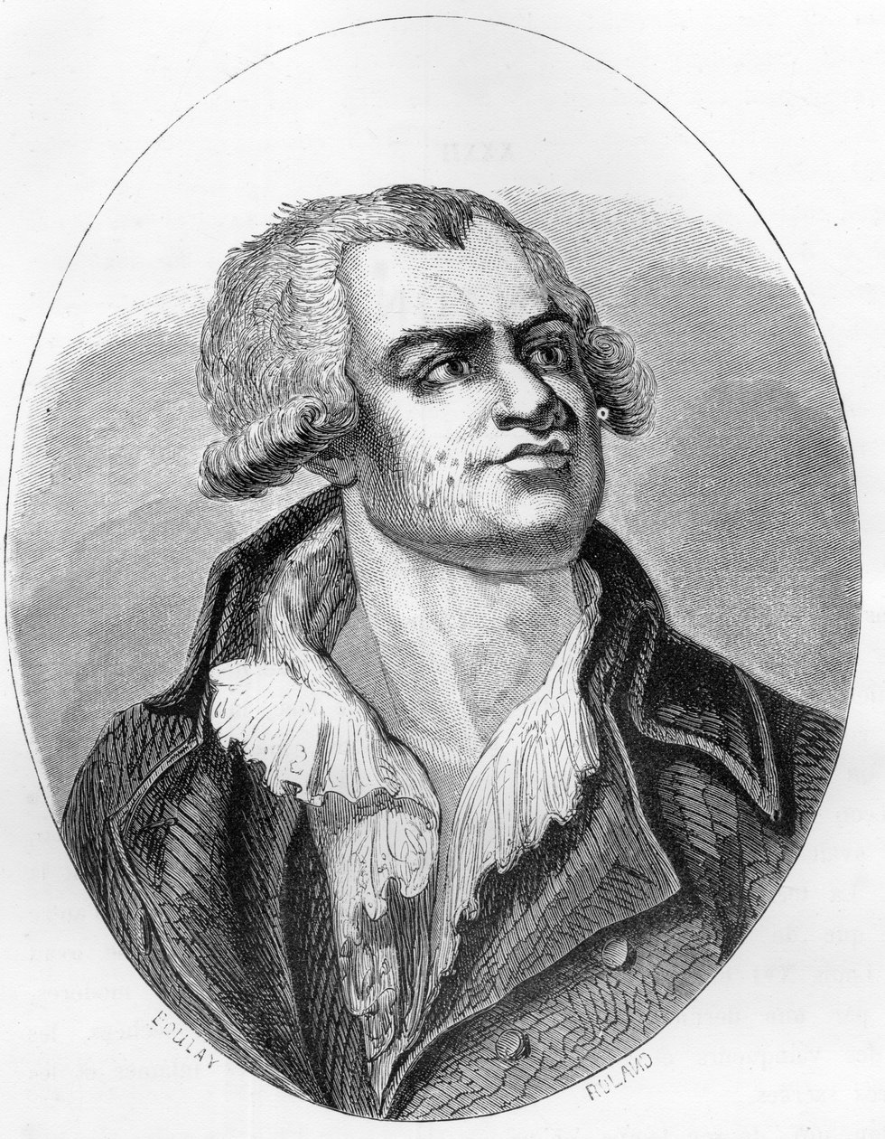 Portrait de Georges Danton (1759-1794) orateur et homme politique - Gravure de 1863 dans « Le Livre Rouge - Histoire De L