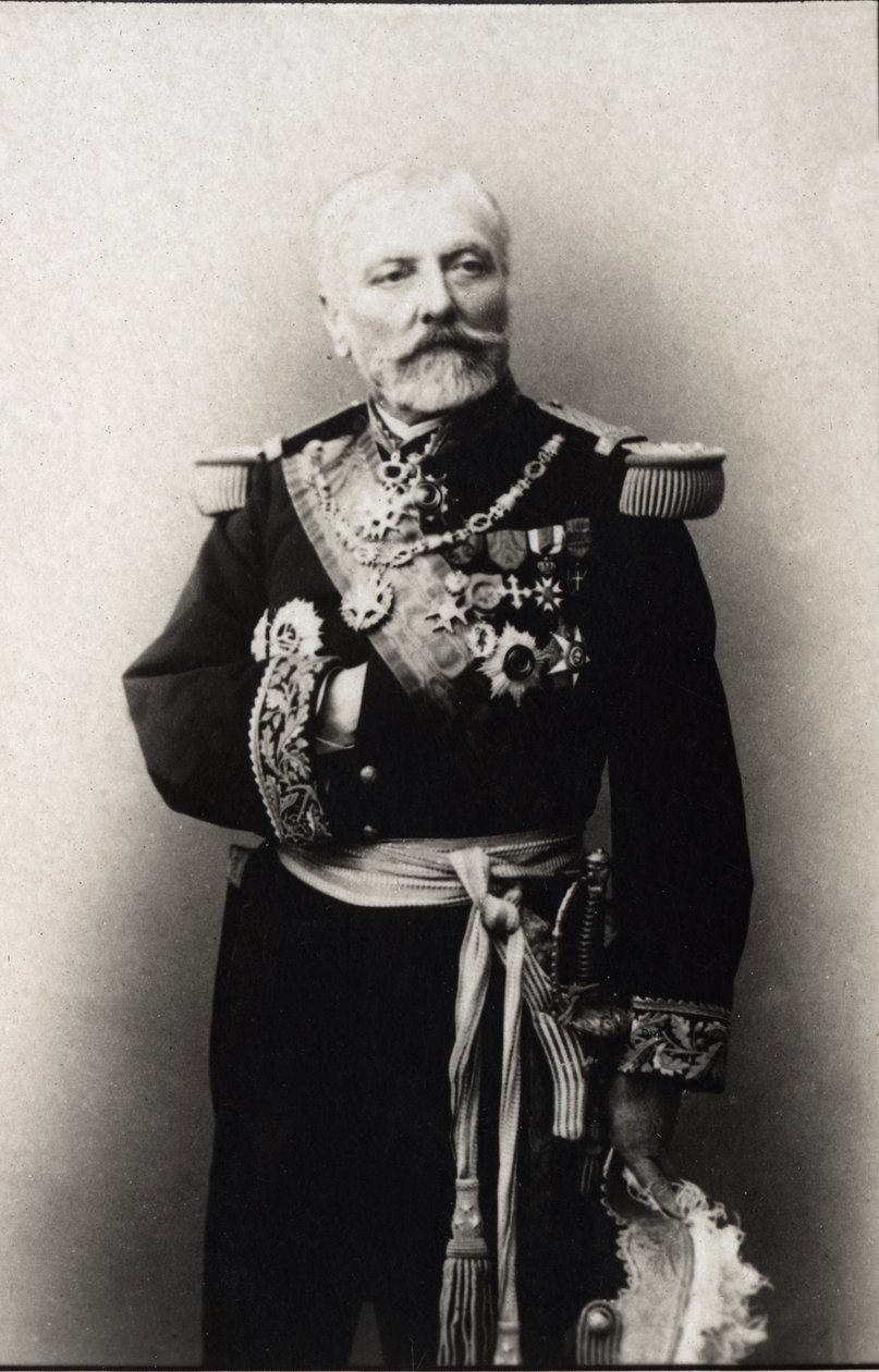 Portrait de Hyacinthe Laurent Théophile Aube (Amiral Aube), amiral français. Collection FPL. - Anonymous Anonymous