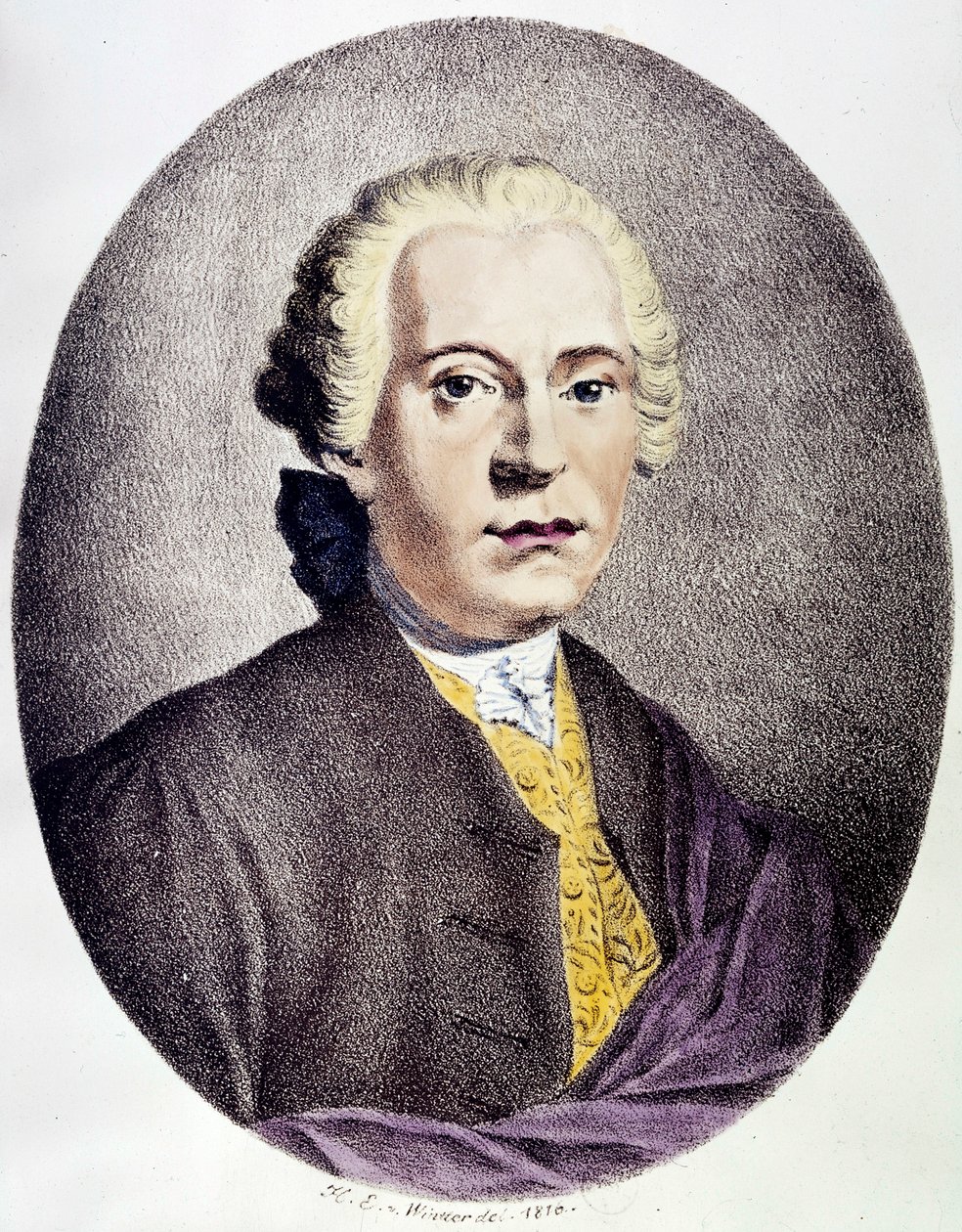 Portrait de Johan Adolf Hasse (1699-1783) compositeur baroque. Gravure du 18ème siècle Collection privée - Anonymous Anonymous