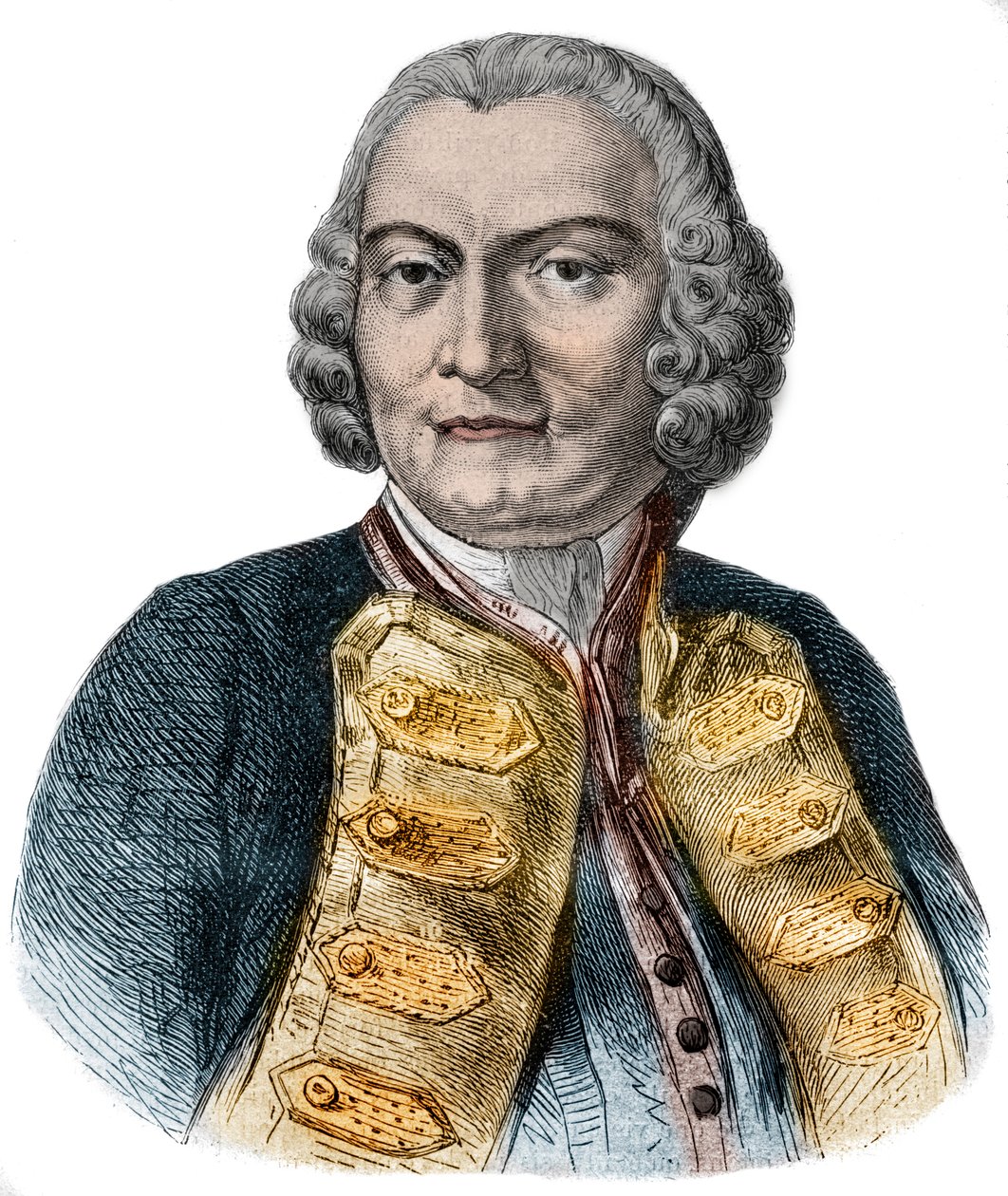 Portrait de Lord George Anson (1697-1762) amiral britannique et riche aristocrate connu pour son tour du monde - Anonymous Anonymous