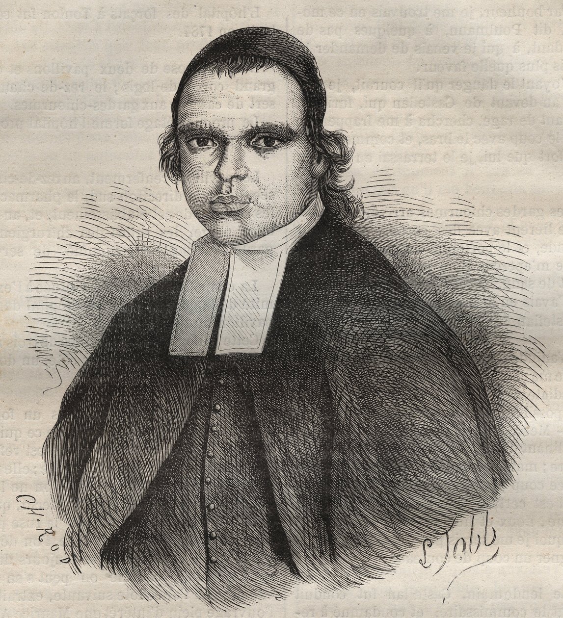 Portrait de Louis Bonafous, en religion Frère Léotade, accusé de viol et de meurtre. Il est mort au bagne de Toulon le 27 janvier 1850. Gravure dans « Histoire des bagnes depuis leur création à nos jours » (1877) par Pierre Zaccone (1817-1895) - Anonymous Anonymous
