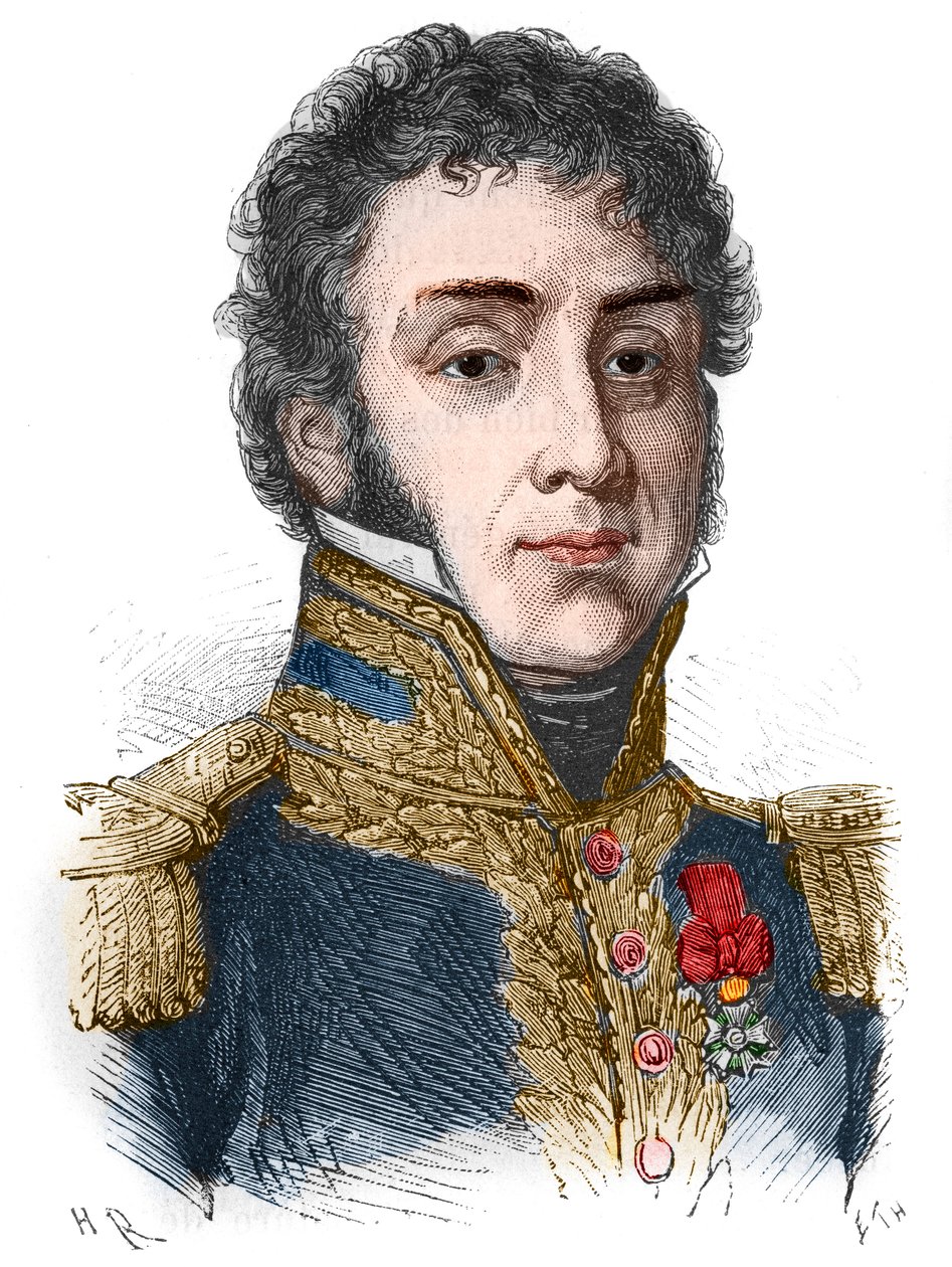 Portrait de Remy Joseph Isidore Exelmans (ou Exelmans), Maréchal et Pair de France (1775 - 1852) - dans « L