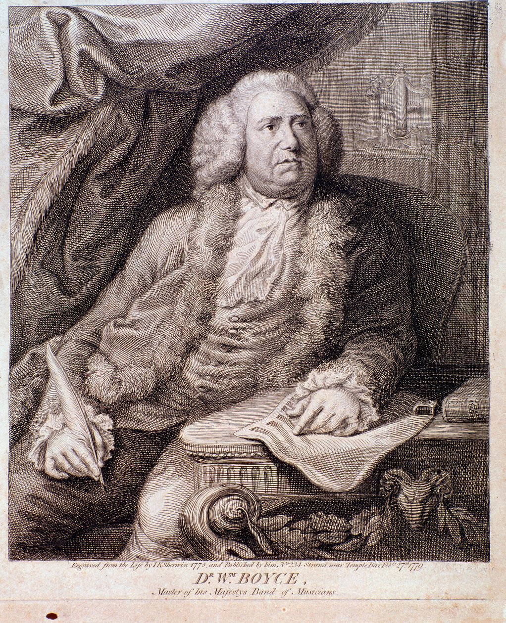 Portrait du compositeur anglais William Boyce - Anonymous Anonymous