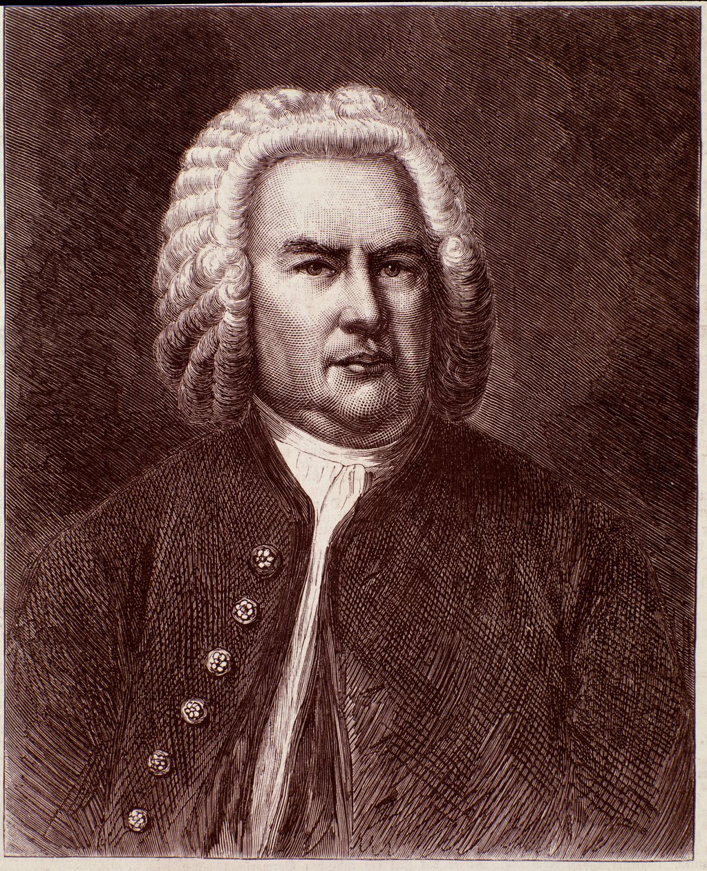 Portrait du compositeur allemand Johann Sebastian Bach (Gravure. 19ème siècle) - Anonymous Anonymous