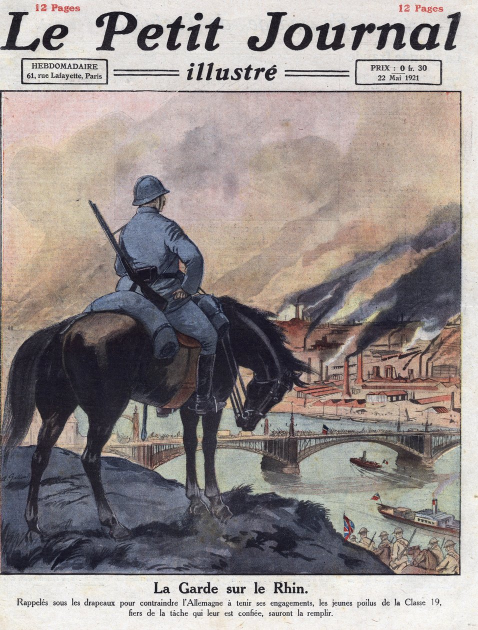 Après-guerre : Les anciens combattants de la Première Guerre mondiale retournent sur le Rhin pour s