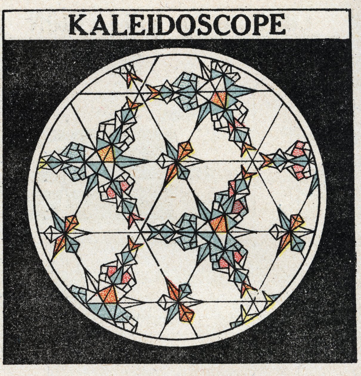 Réflexion de la lumière : un kaléidoscope. Illustration anonyme de 1925. Collection privée. - Anonymous Anonymous