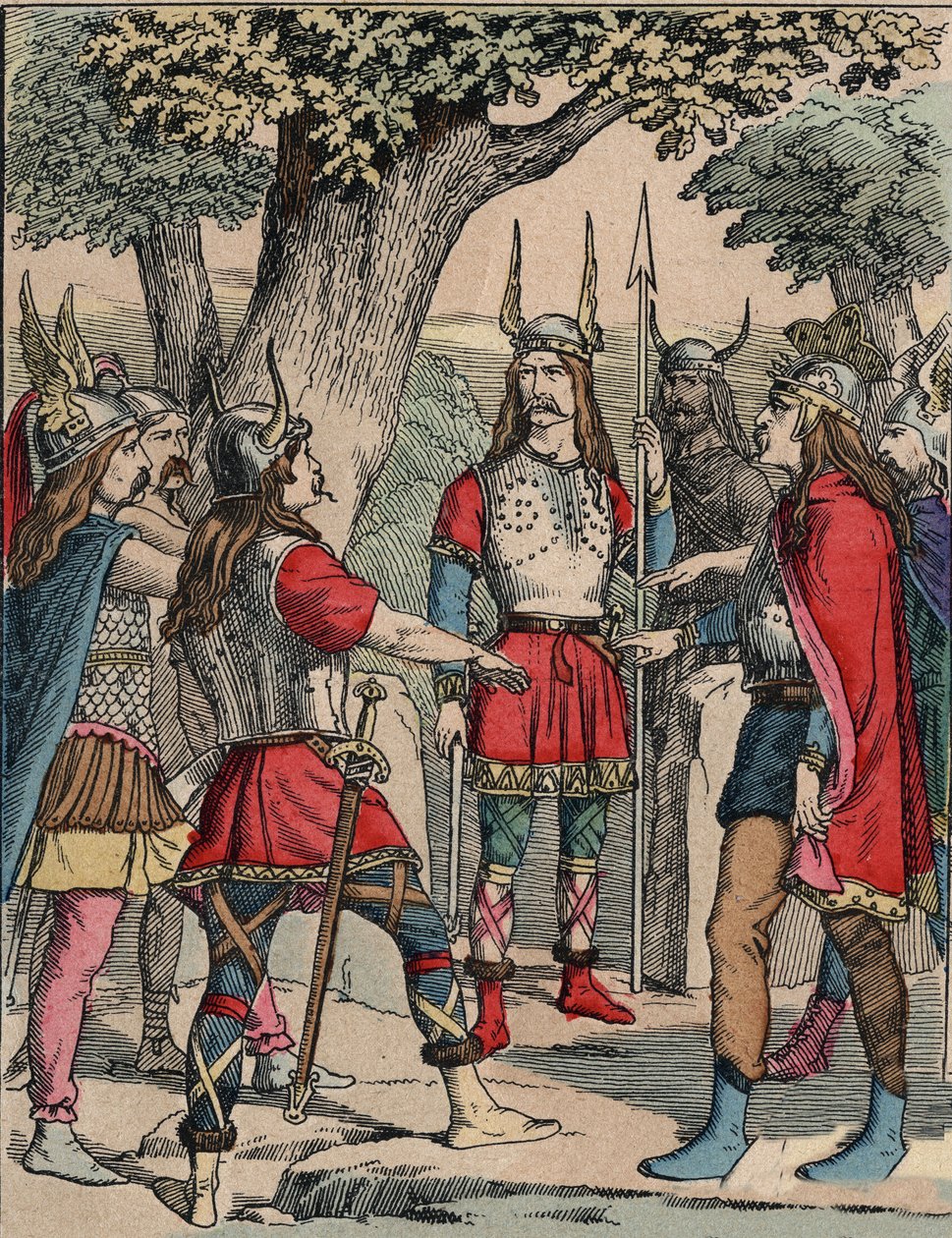 Représentation de Vercingétorix, guerrier et chef gaulois de la tribu des Arvernes, choisi par son peuple pour mener la guerre contre les Romains - Anonymous Anonymous