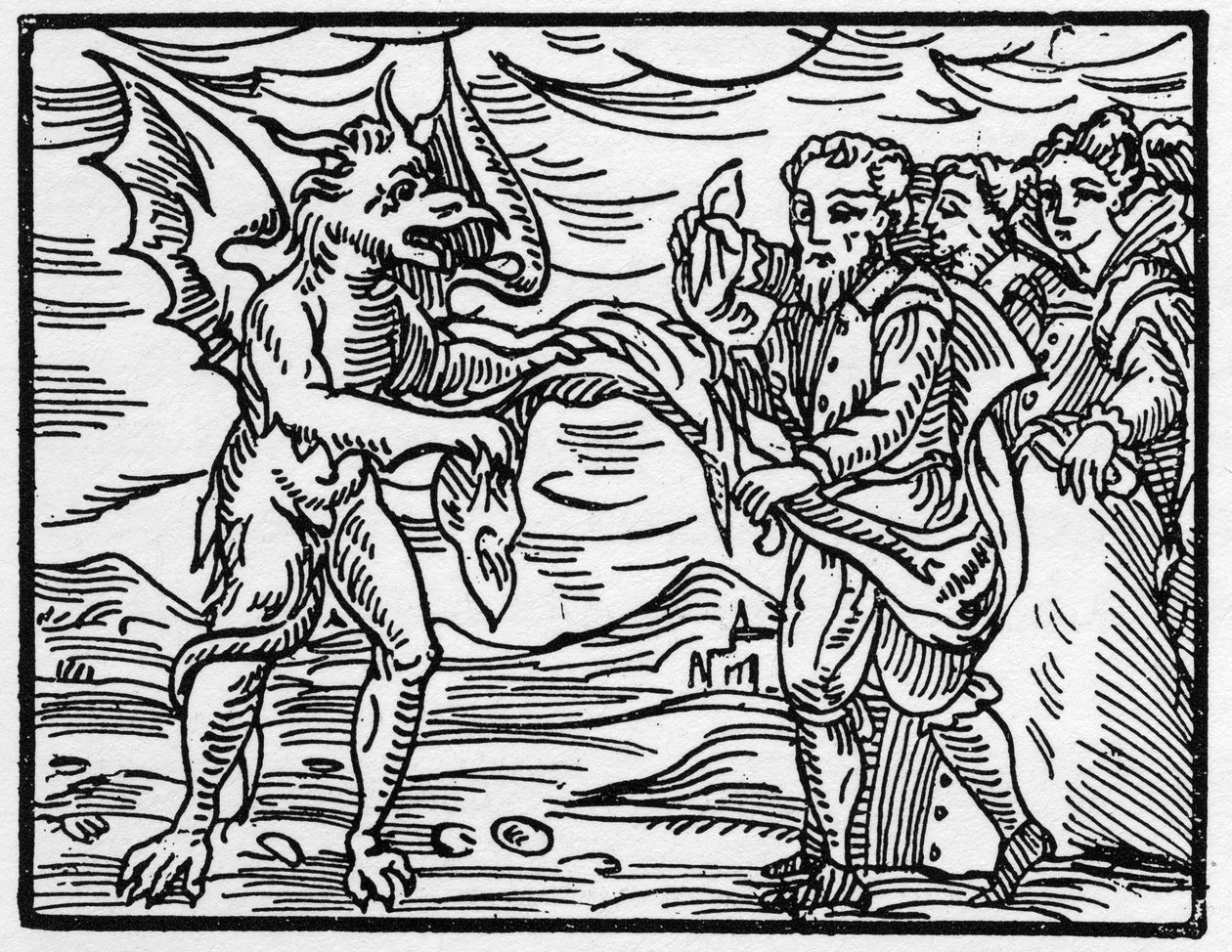Satan dépouille les sorciers de leurs vêtements - « Compendium Maleficarum », traite des sorcières, de leurs maux et de leurs sortilèges par Francesco Maria Guazzo ou Guaccio ou Guaccius (15?? -16??) 1608 Collection Privée - Anonymous Anonymous