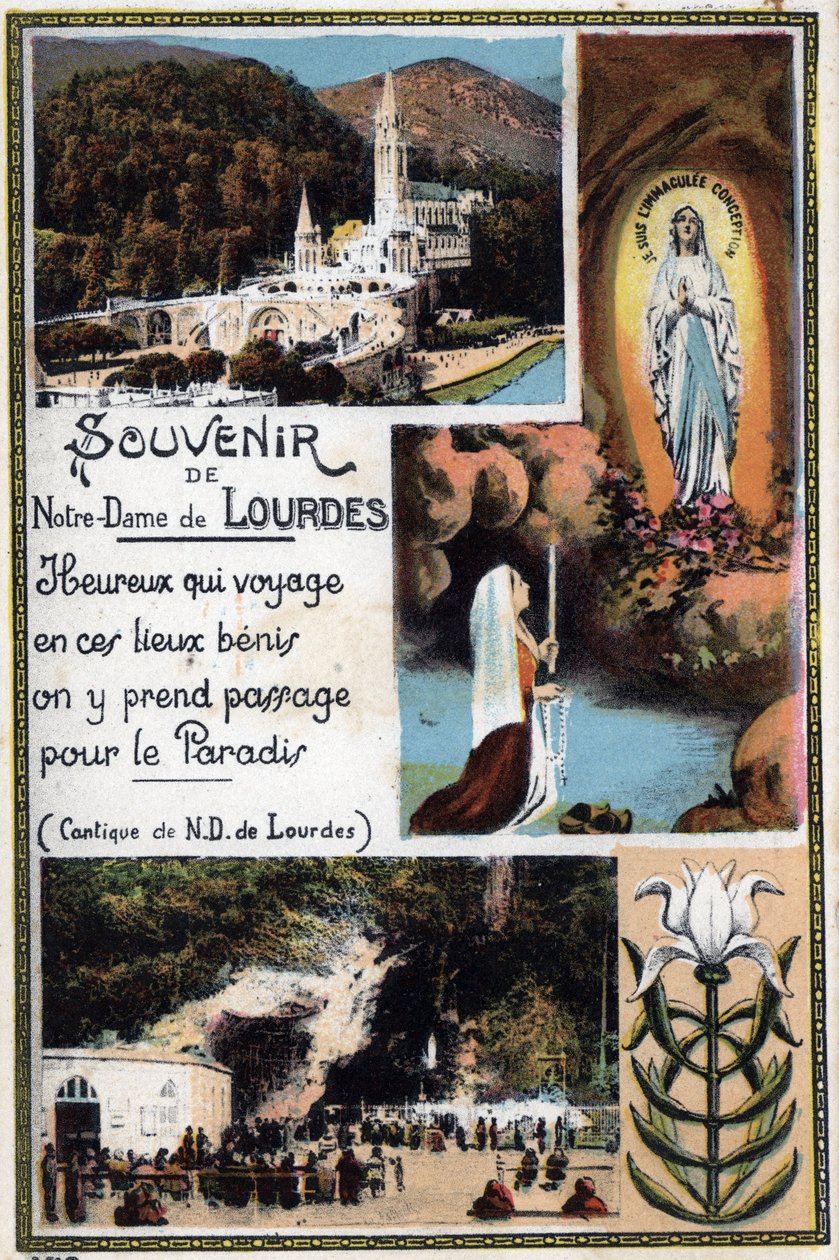Carte postale souvenir de Lourdes - Hautes-Pyrénées (65) vers 1900 - Anonymous Anonymous