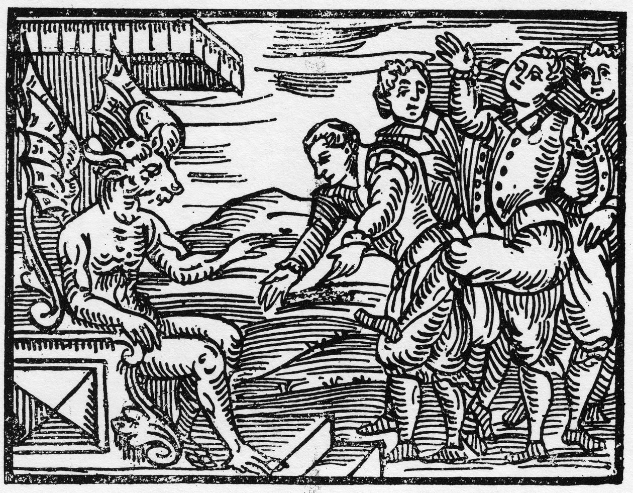 Les sorciers rendent hommage au diable - « Compendium Maleficarum », traite des sorcières, de leurs maux et de leurs sortilèges par Francesco Maria Guazzo ou Guaccio ou Guaccius (15??? -16??) 1608 Collection privée - Anonymous Anonymous