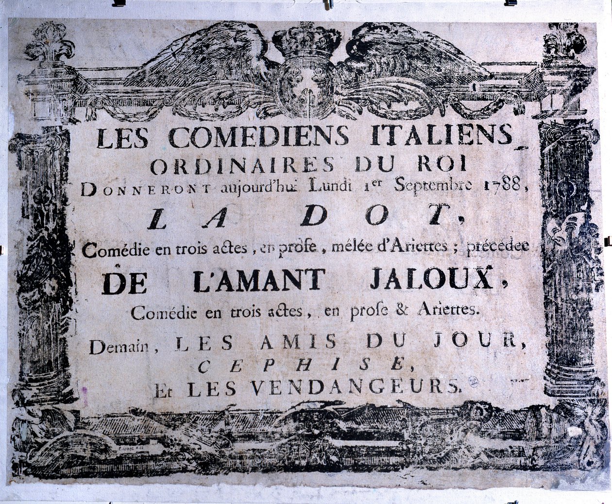 Affiche de théâtre présentant la pièce 