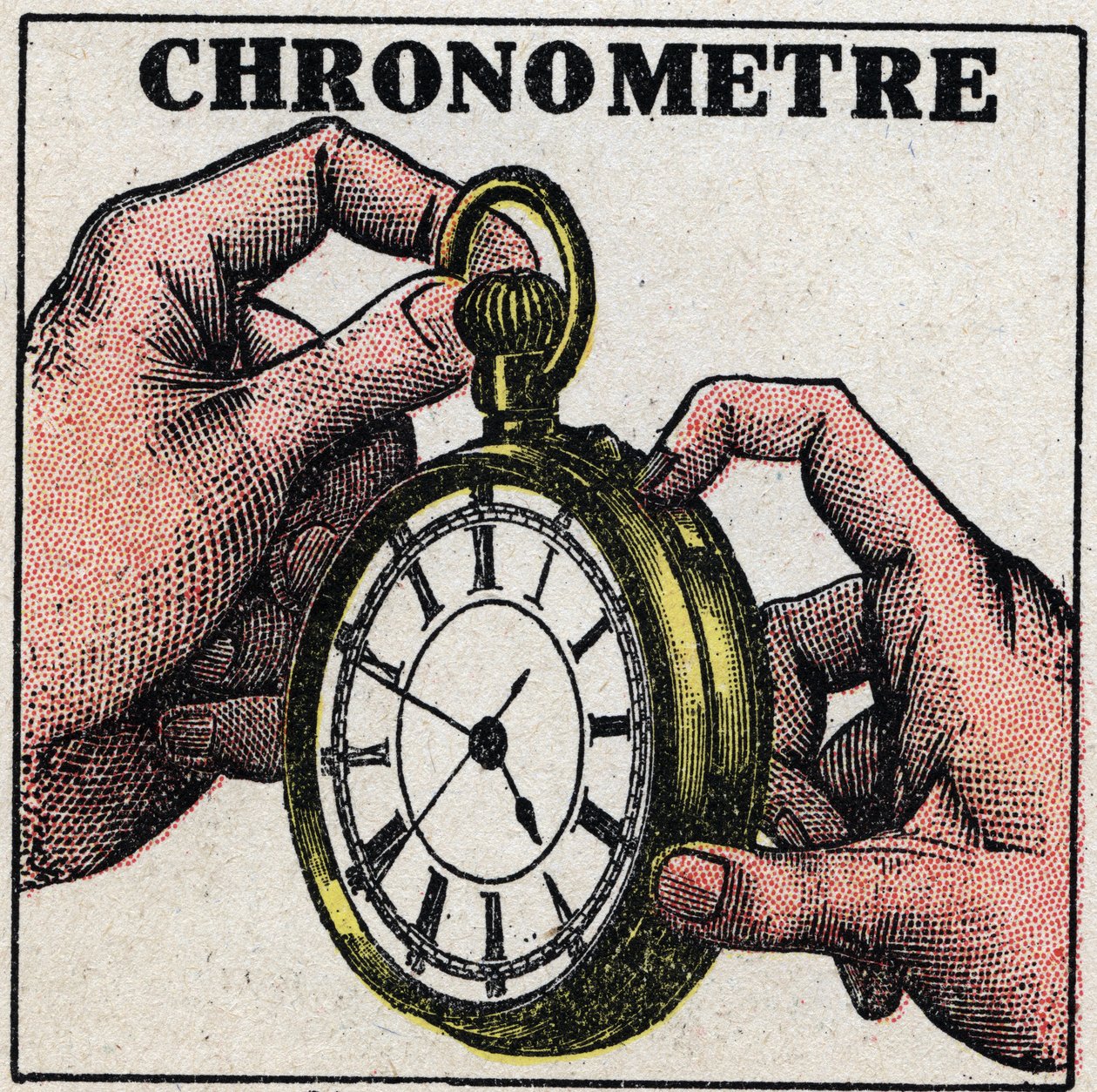 Temps : un chronomètre. Illustration anonyme de 1925. Collection privée. - Anonymous Anonymous
