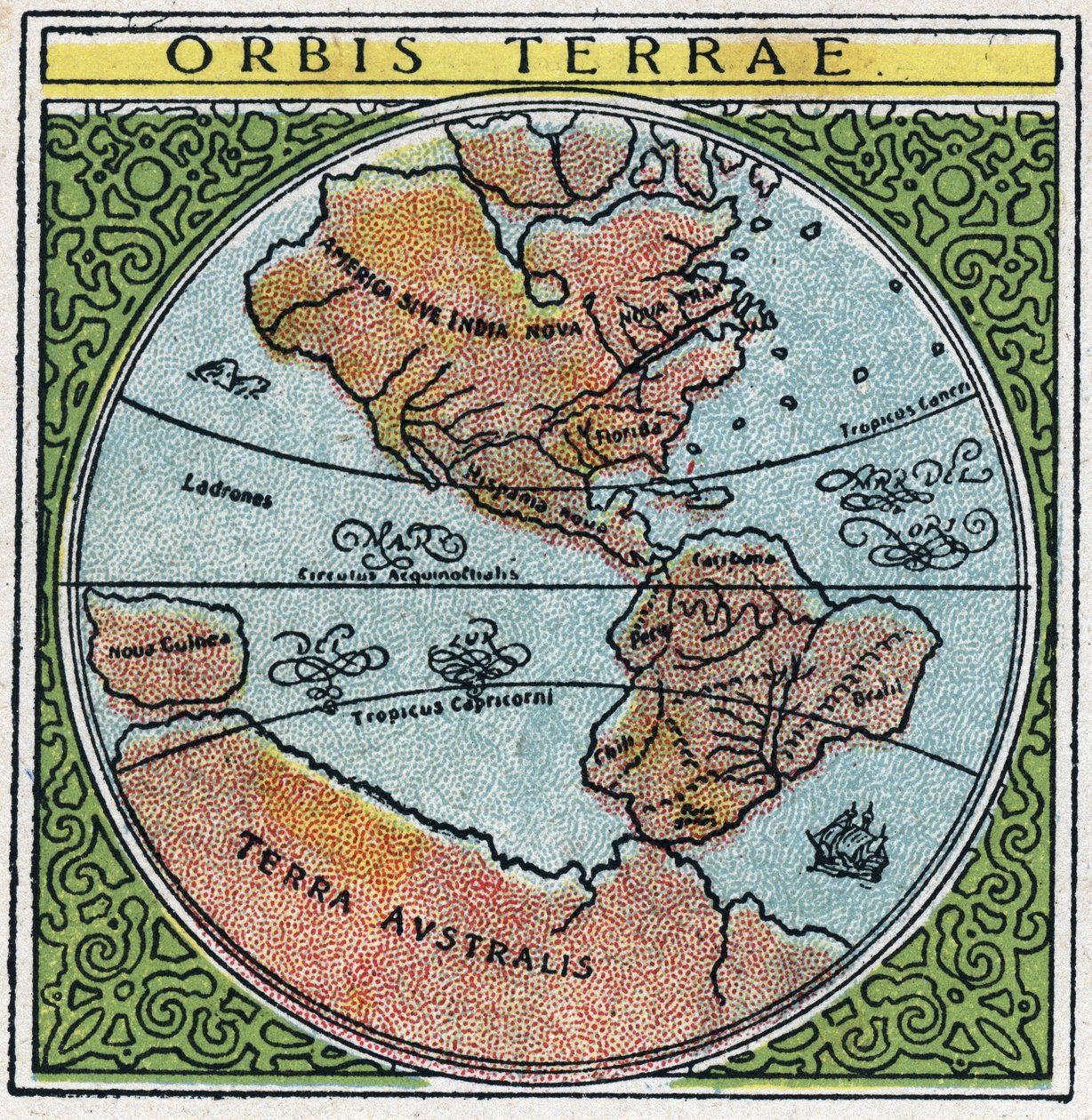Temps: orbis terrae. Le globe avec l