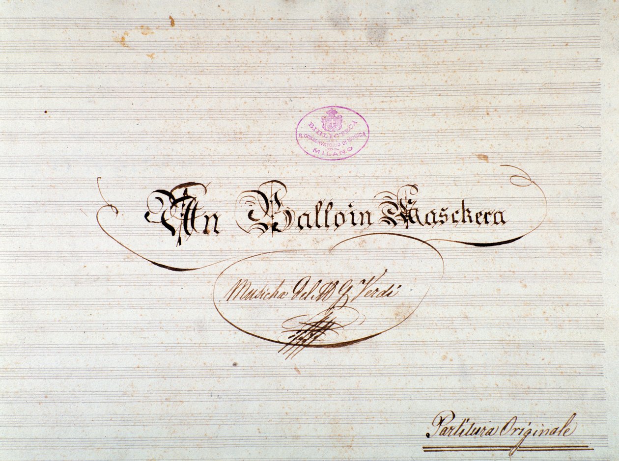 Page de titre de la première édition de la partition musicale d