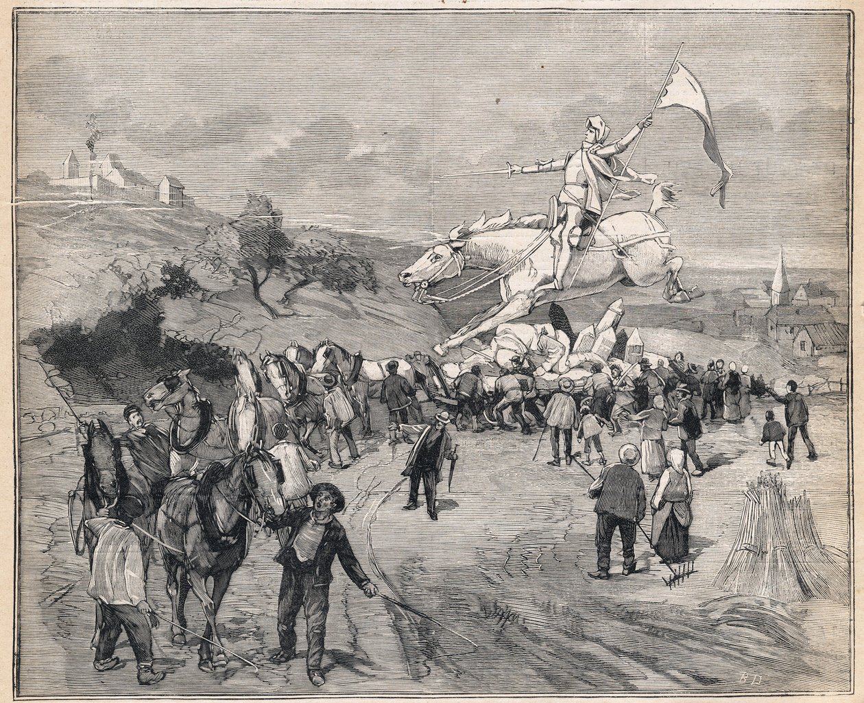 Transport de la statue de Jeanne d