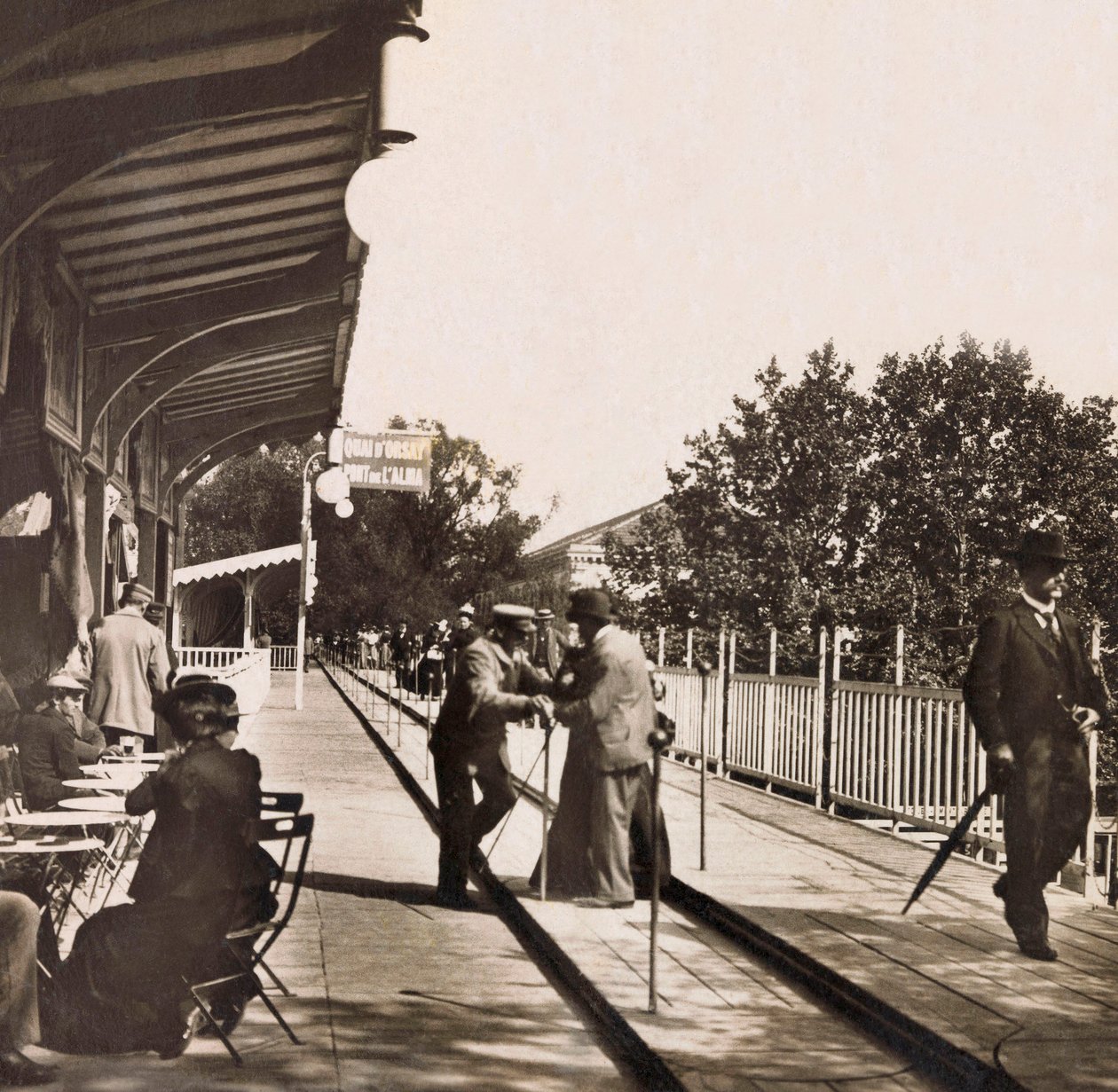 Exposition Universelle de 1900 à Paris : Le trottoir roulant - Collection privée - Anonymous Anonymous
