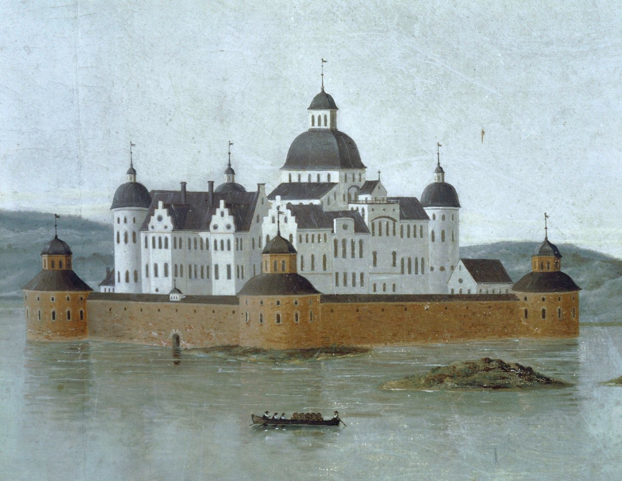Vue de Kalmar avec le château de Kalmar, Suède ... (aquarelle) - Anonymous Anonymous