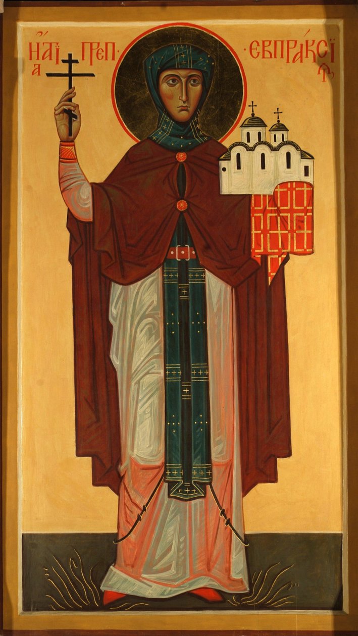 Sainte Eupraxie, Princesse de Pskov - Anonymous Russian icon painter