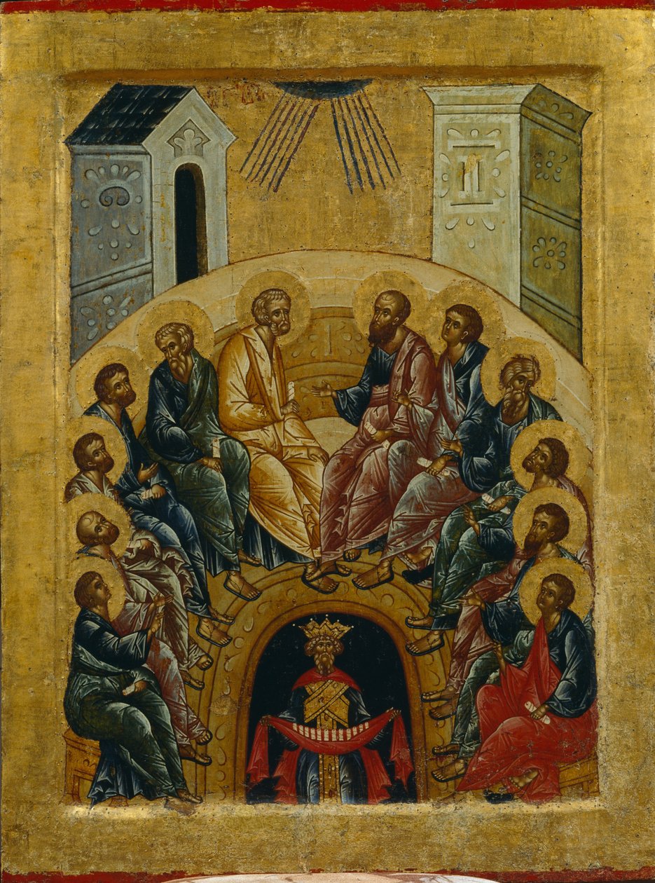 La Descente du Saint-Esprit, 1497 - Anonymous Russian icon painter