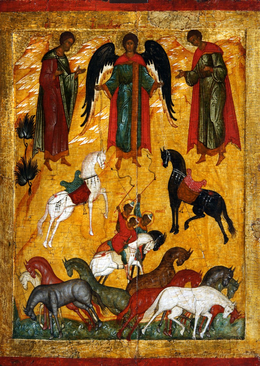 Le Miracle de Florus et Laurus, début du 16ème siècle - Anonymous Russian icon painter