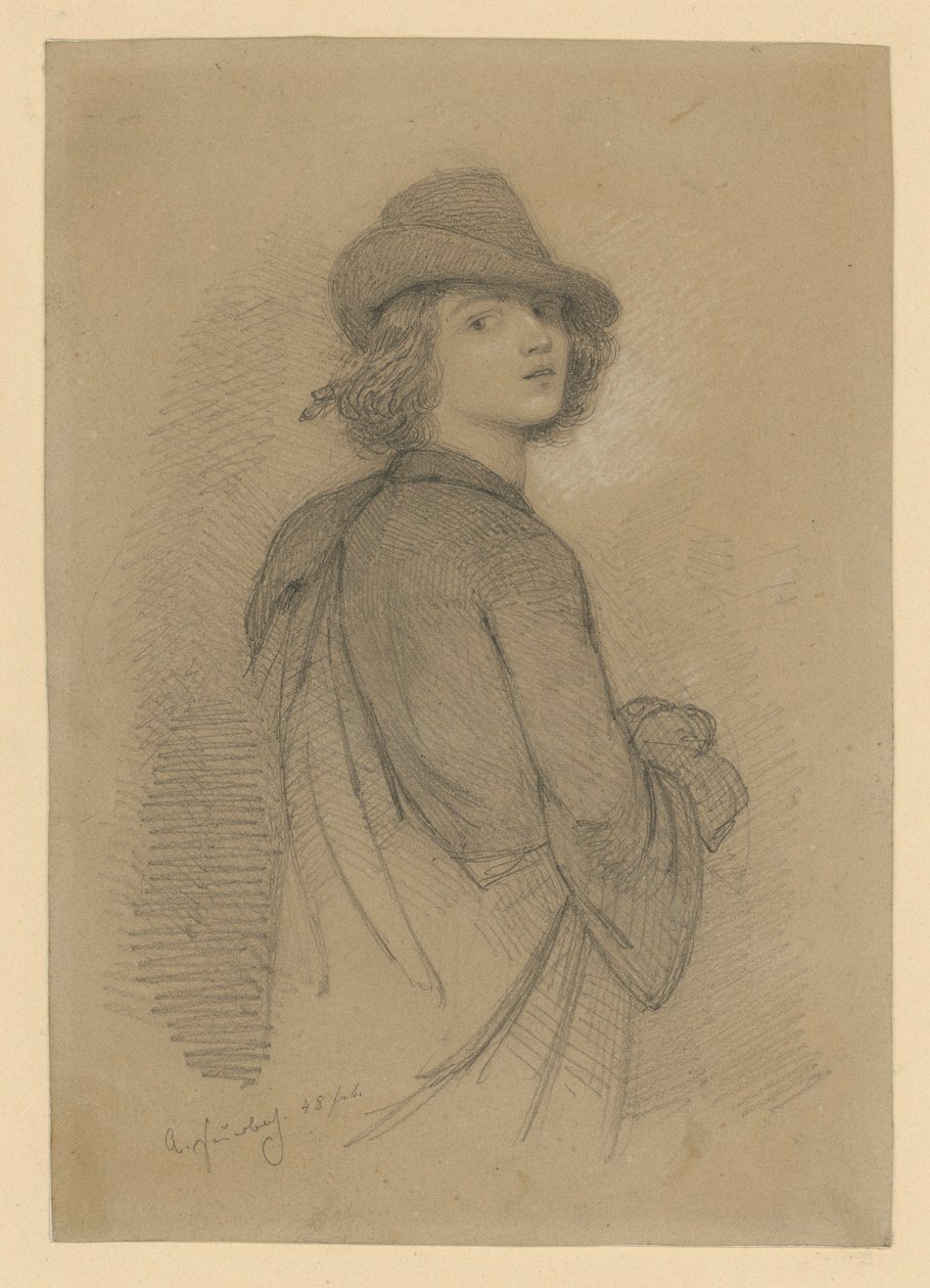 Autoportrait de jeunesse - Anselm Feuerbach