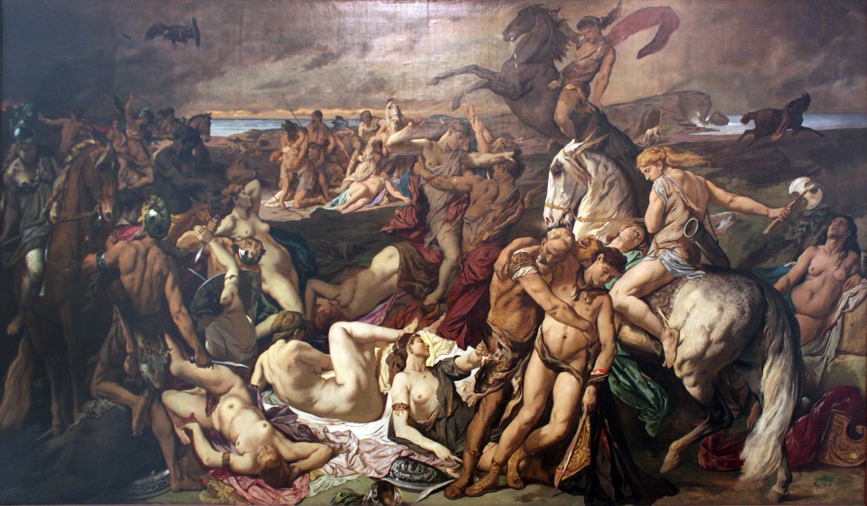 La bataille des Amazones (deuxième version) - Anselm Feuerbach