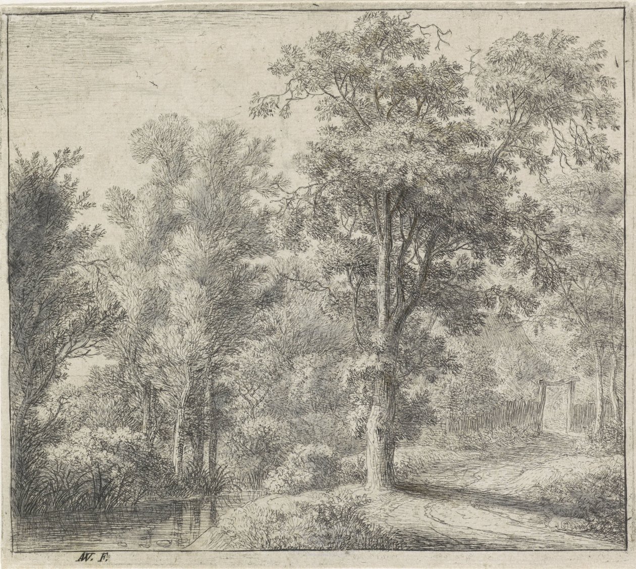 Entrée de la forêt Vues de la forêt, série A (titre de la série) - Anthonie Waterloo