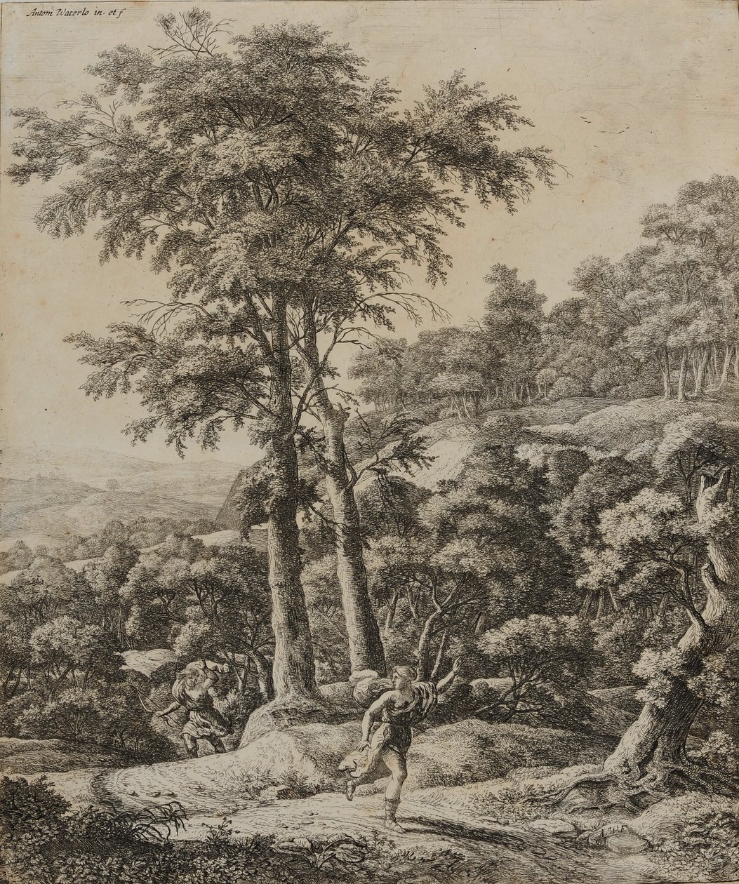 Paysage avec chasseresse - Anthonie Waterloo