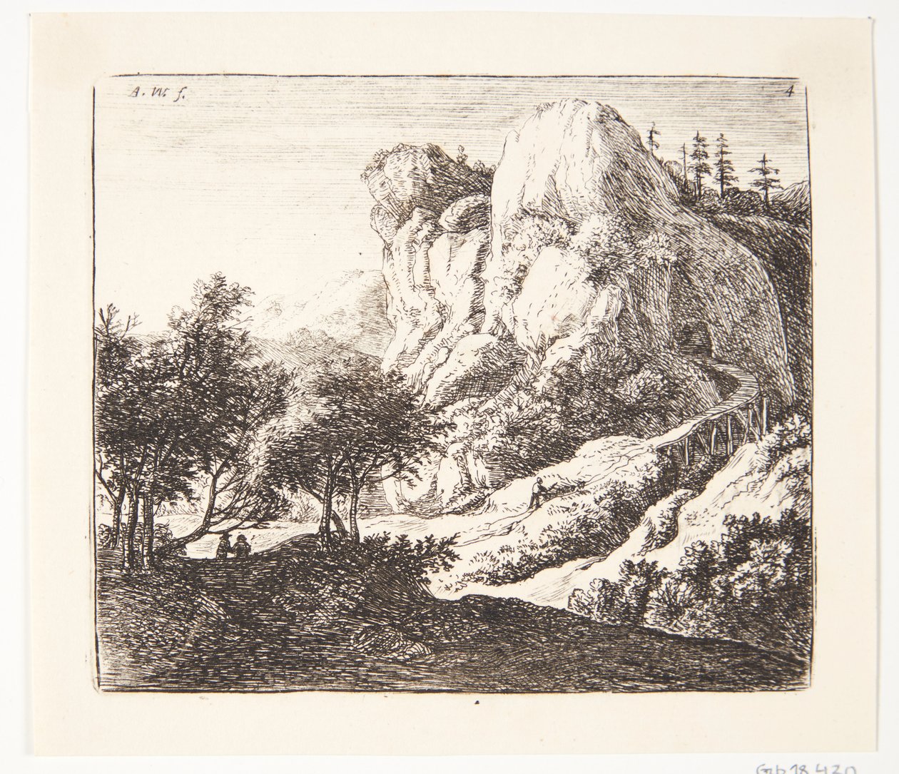 Petit pont de bois - Anthonie Waterloo