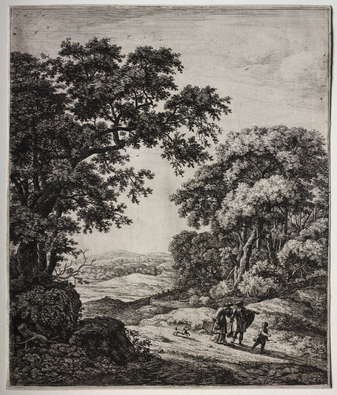 Six grands paysages verticaux avec des scènes de l