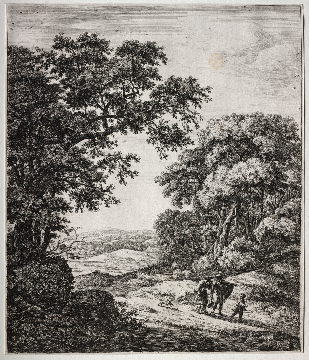 Six grands paysages verticaux avec des scènes de l