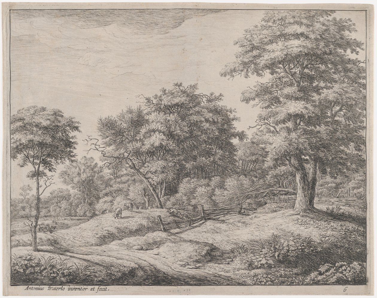 Le Berger endormi sur une petite colline, 17e siècle - Anthonie Waterloo