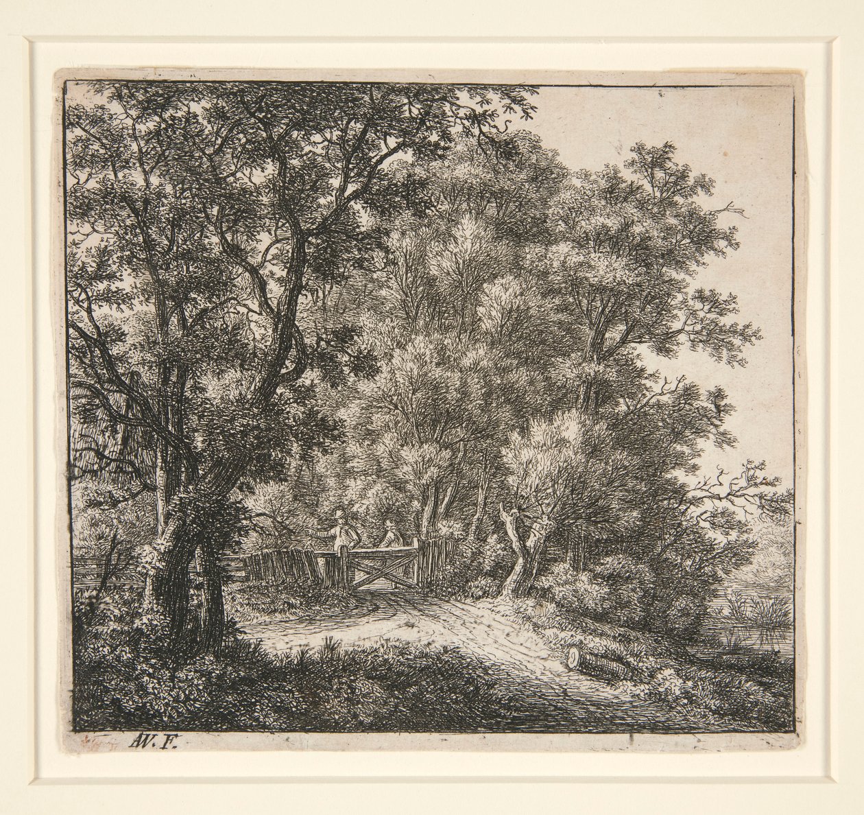 Deux hommes à une porte - Anthonie Waterloo