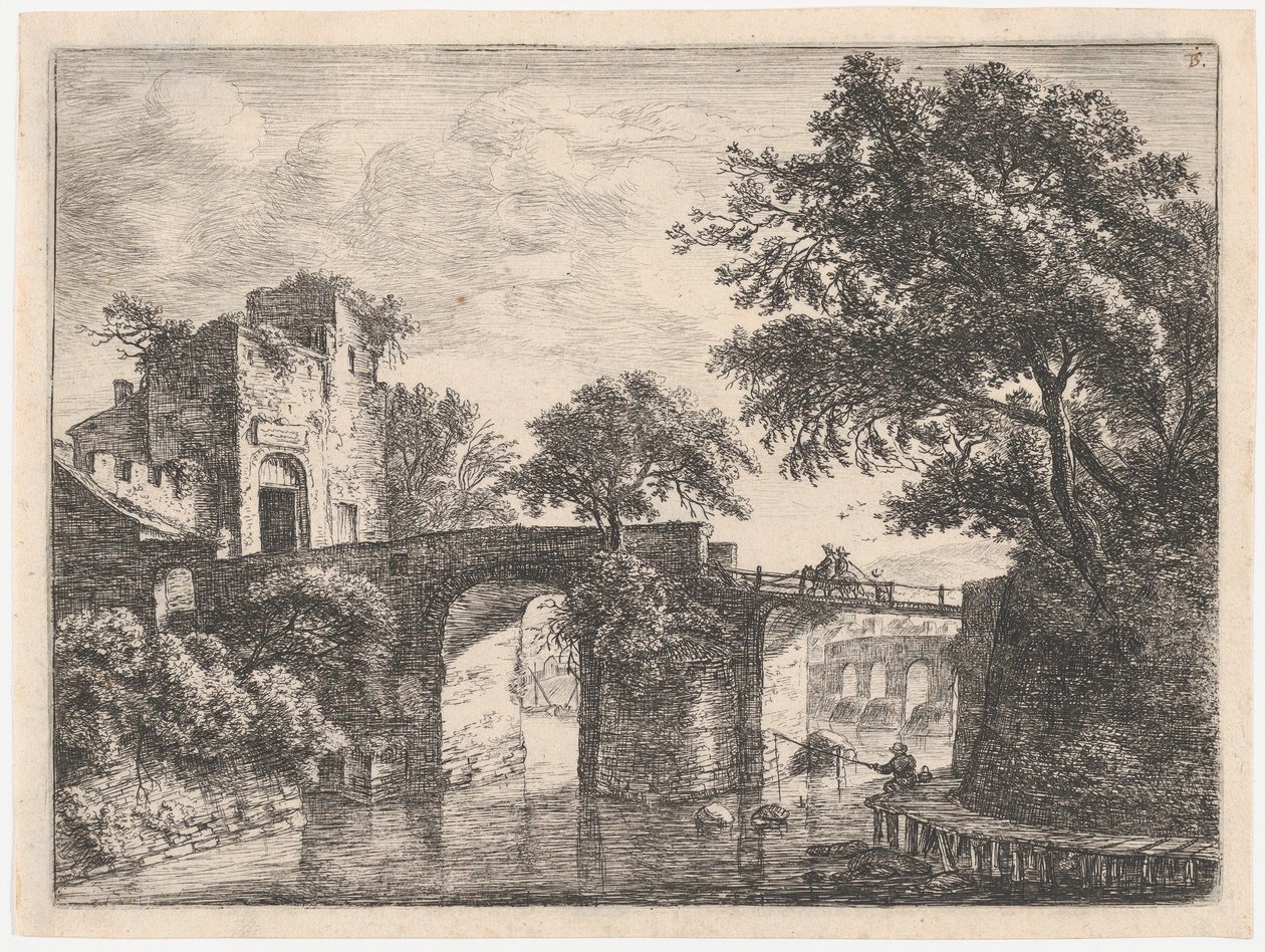 Deux ponts en pierre - Anthonie Waterloo