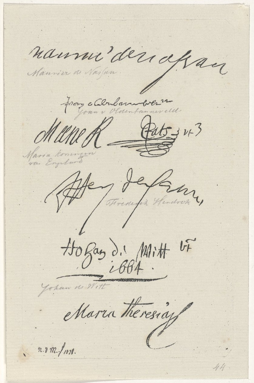 Différents fac-similés de signatures - Anthonie Willem Hendrik Nolthenius de Man