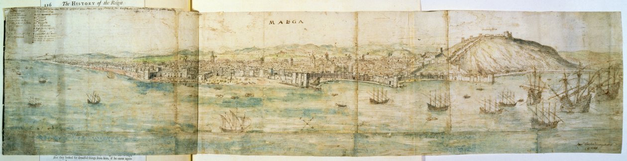 Malaga, 16ème siècle - Anthonis van den Wyngaerde