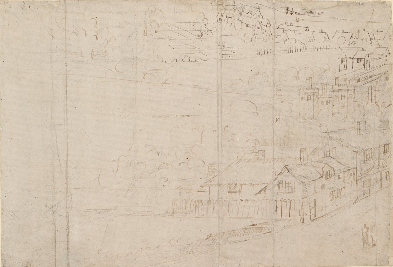 Panorama de Londres vu de Southwark : Bankside - Anthonis van den Wyngaerde