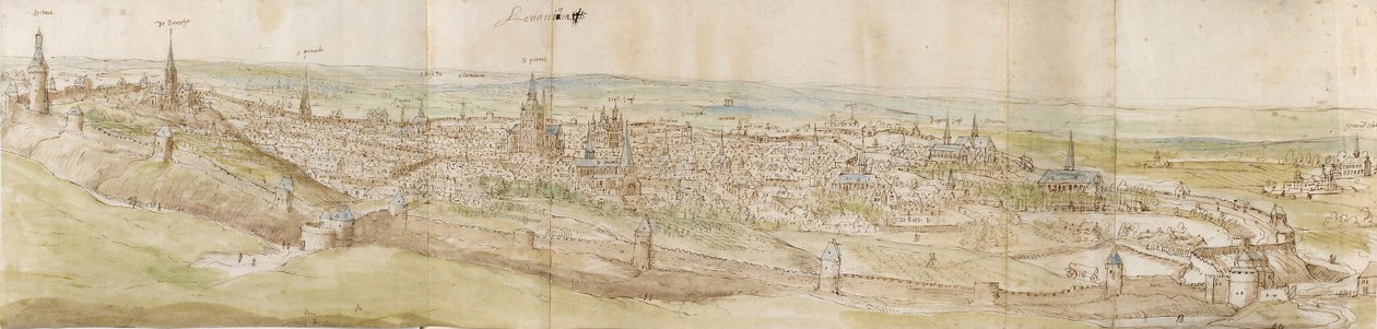 Vue panoramique de Louvain depuis le nord-ouest - Anthonis van den Wyngaerde
