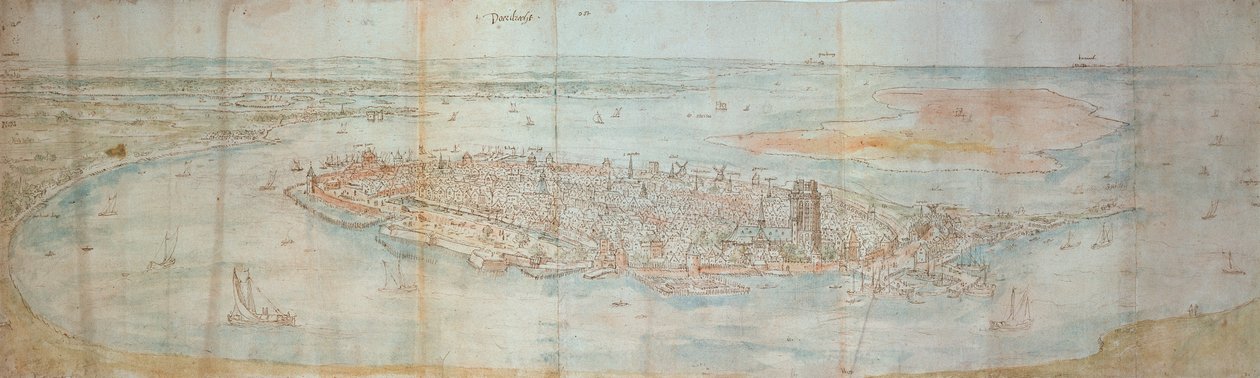 Vue panoramique de Dordrecht, vue d